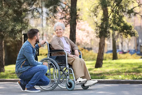 old lady in wheelchair