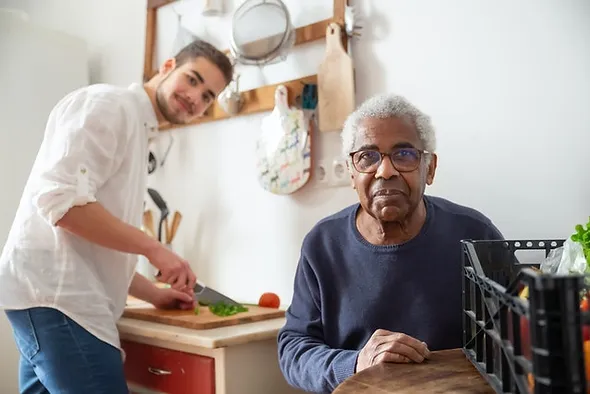 grandpa with young son