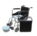 Wheelchair with detachable commode
